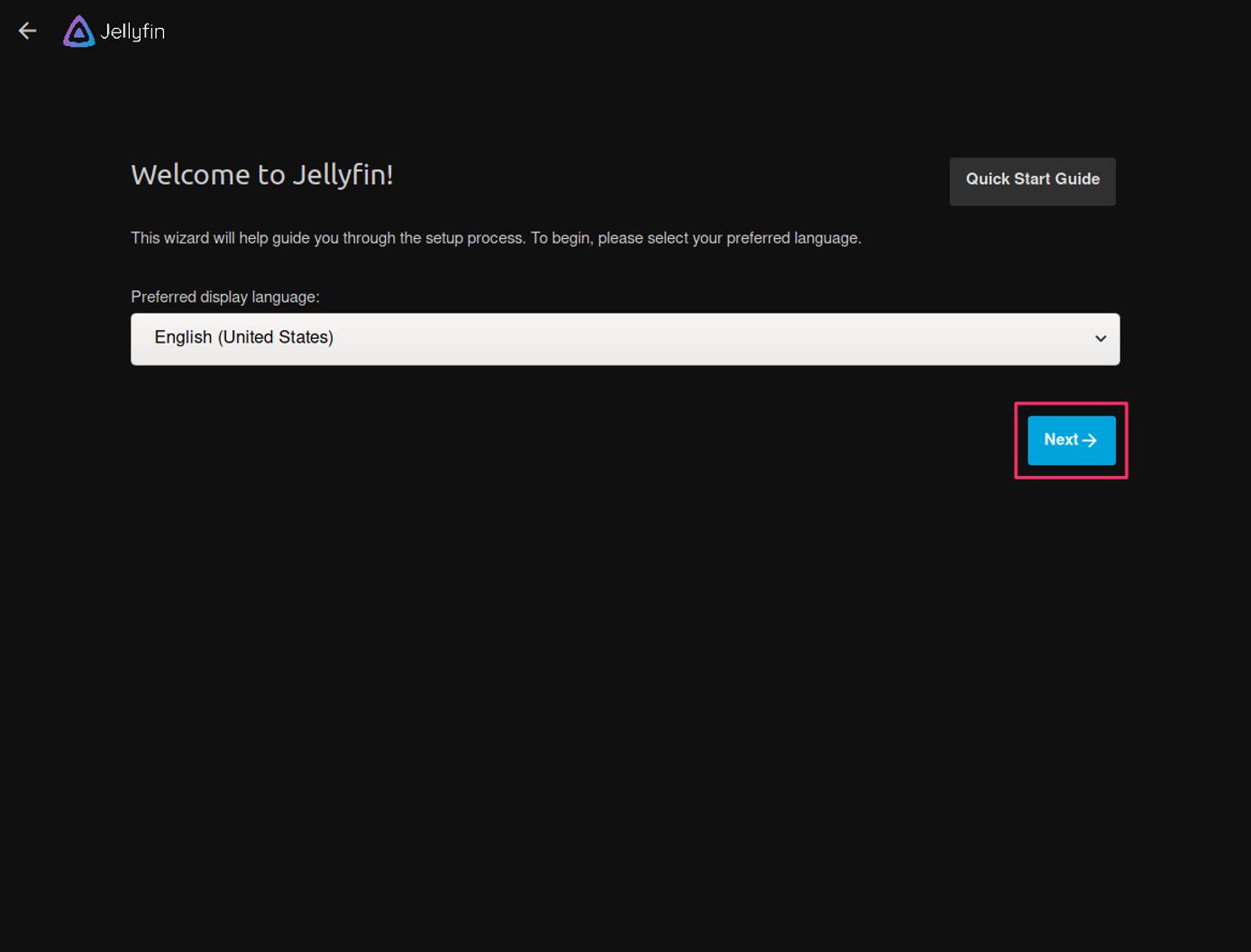 Language Setup Language Setup