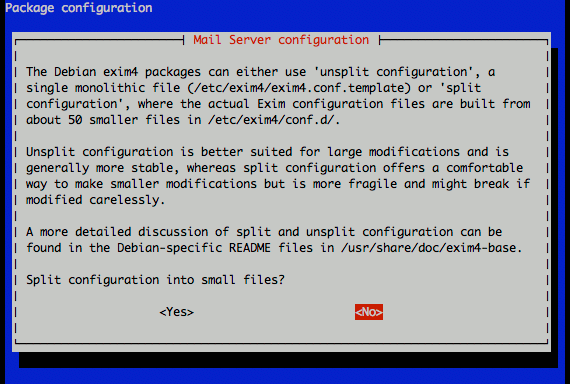 Exim config file splitting configuration on Ubuntu 9.10. Exim config file splitting configuration on Ubuntu 9.10.